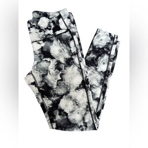 Athleta Like New Floral Black and Gray Super Soft Leggings Size Medium